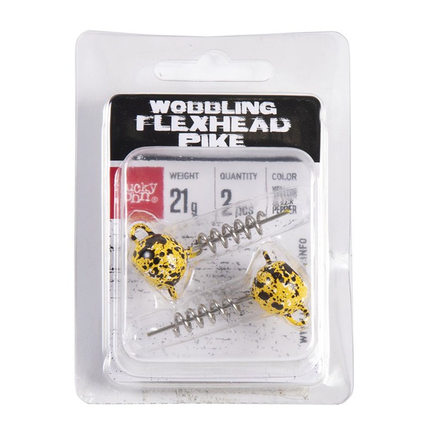Груз-головки спираль Lucky John 3D BBS Series Wobbling Flexhead Pike (2 шт) 002, 21г