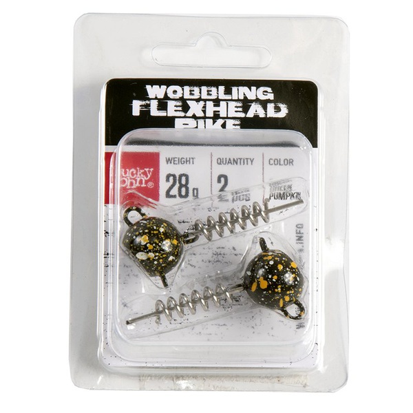 Груз-головки спираль Lucky John 3D BBS Series Wobbling Flexhead Pike (2 шт) 003, 28г