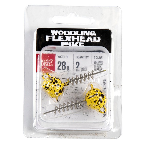 Груз-головки спираль Lucky John 3D BBS Series Wobbling Flexhead Pike (2 шт) 002, 28г