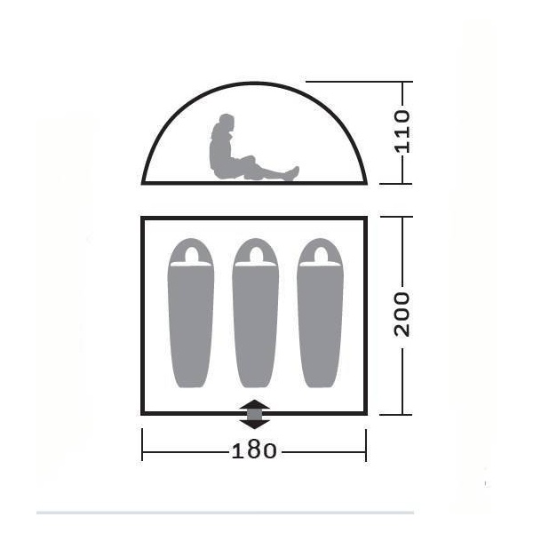 Палатка Greenell Моби 3 плюс