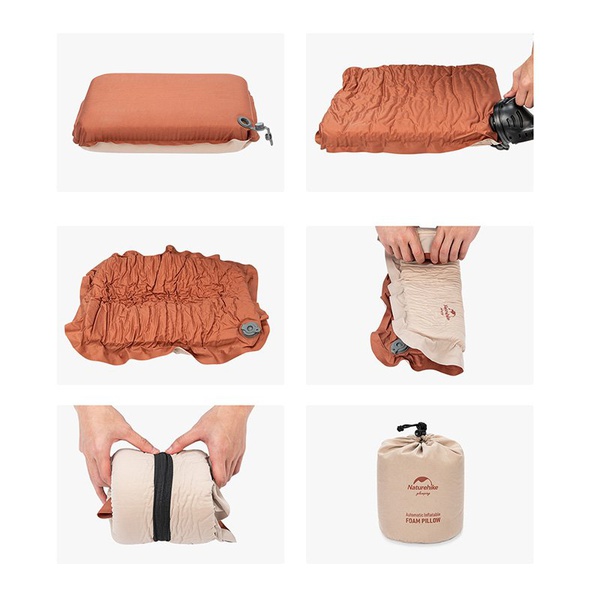 Подушка надувная Naturehike Glamping/Camping/Travel/Office/Car