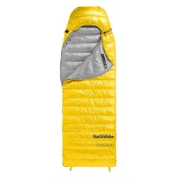 Мешок спальный Naturehike CW400 NH18C400-D (гусинный пух) желтый, р. М