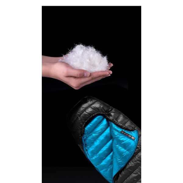 Мешок спальный Naturehike CW400 NH18C400-D (гусинный пух) желтый, р. М