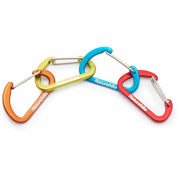 Карабин Naturehike NH15A004-H D-образный мини (4 см, 2 шт/уп) зеленый