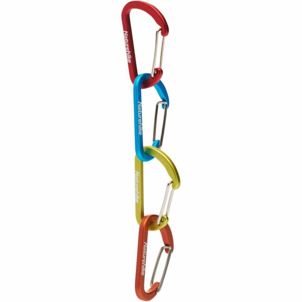 Карабин Naturehike NH15A004-H D-образный мини (4 см, 2 шт/уп) зеленый