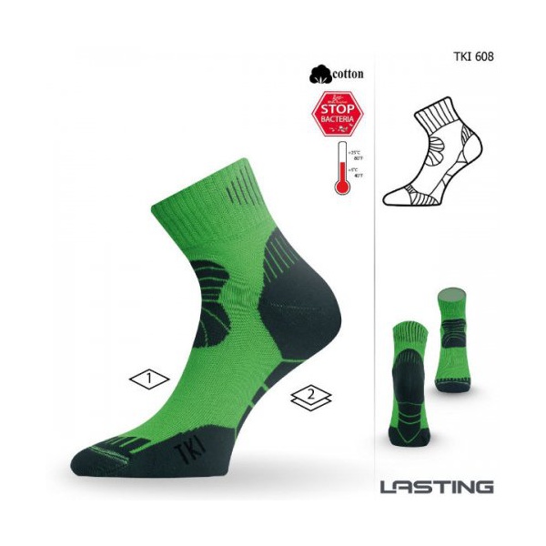 Носки Lasting TKI (cotton+polypropylene) зеленый, 608