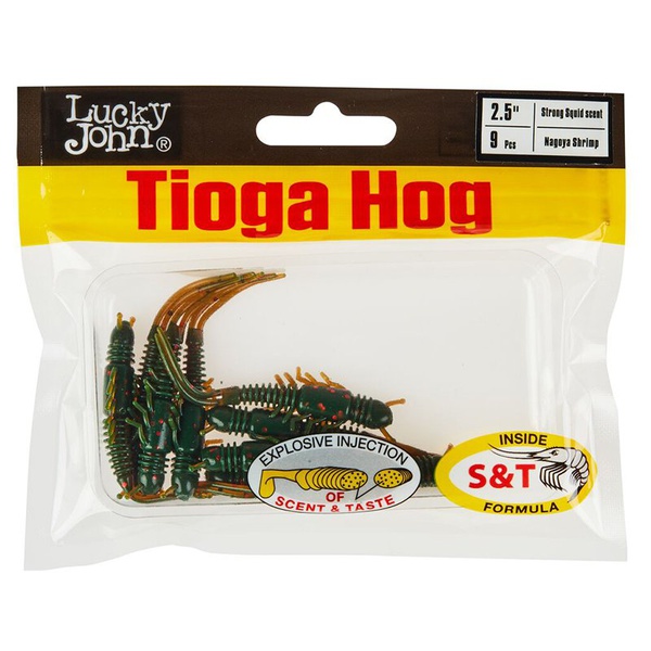 Виброхвосты съедобные Lucky John Pro Series Tioga Hog 2.5" (6.35 см) 9шт 085