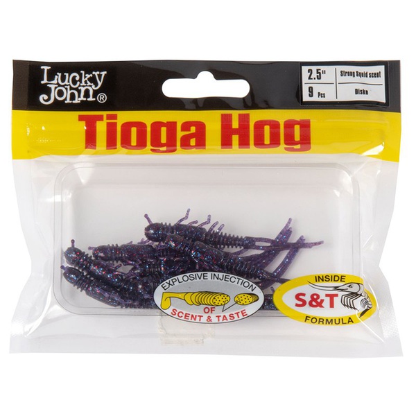 Виброхвосты съедобные Lucky John Pro Series Tioga Hog 2.5" (6.35 см) 9шт S63