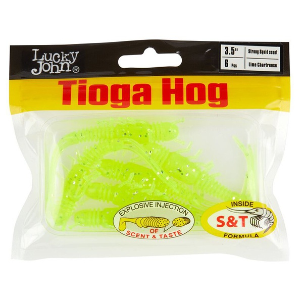 Виброхвосты съедобные Lucky John Pro Series Tioga Hog 3.5" (8.9 см) 6шт 071