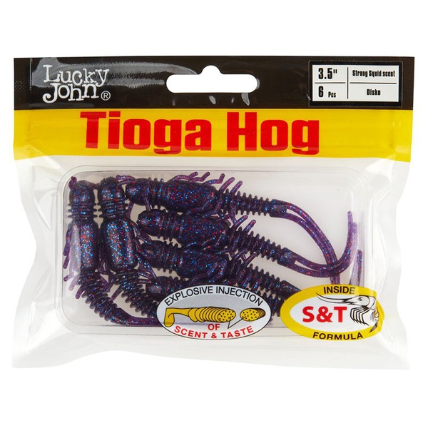 Виброхвосты съедобные Lucky John Pro Series Tioga Hog 3.5" (8.9 см) 6шт S63