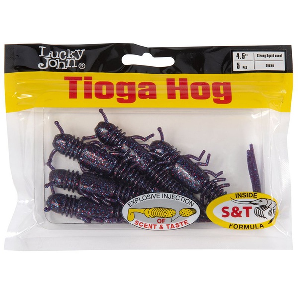 Виброхвосты съедобные Lucky John Pro Series Tioga Hog 4.5" (11.4 см) 5шт S63