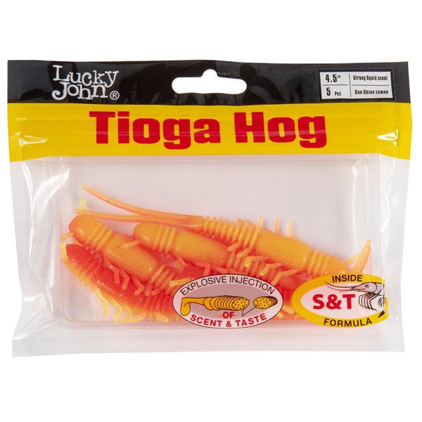 Виброхвосты съедобные Lucky John Pro Series Tioga Hog 4.5" (11.4 см) 5шт T54