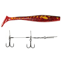 Виброхвост Lucky John 3D BBS Series Giant Kubira Swim Shad 10,3" (26 см) 1шт+Stinger XL PG25