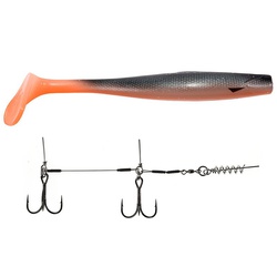 Виброхвост Lucky John 3D BBS Series Kubira Swim Shad 9" (22,8 см) 1шт+Stinger L PG40