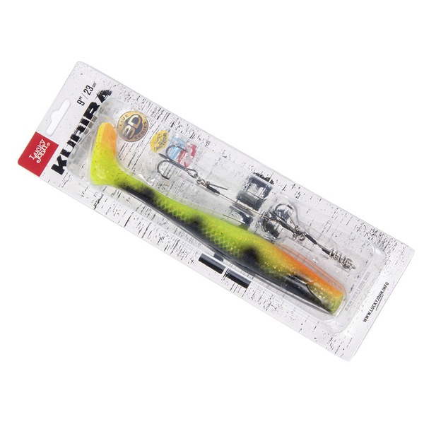 Виброхвост Lucky John 3D BBS Series Kubira Swim Shad 9" (22,8 см) 1шт+Stinger L PG41