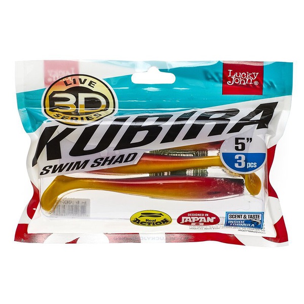 Виброхвост Lucky John 3D Series Kubira Swim Shad 5" (12,5 см) 3шт PG06