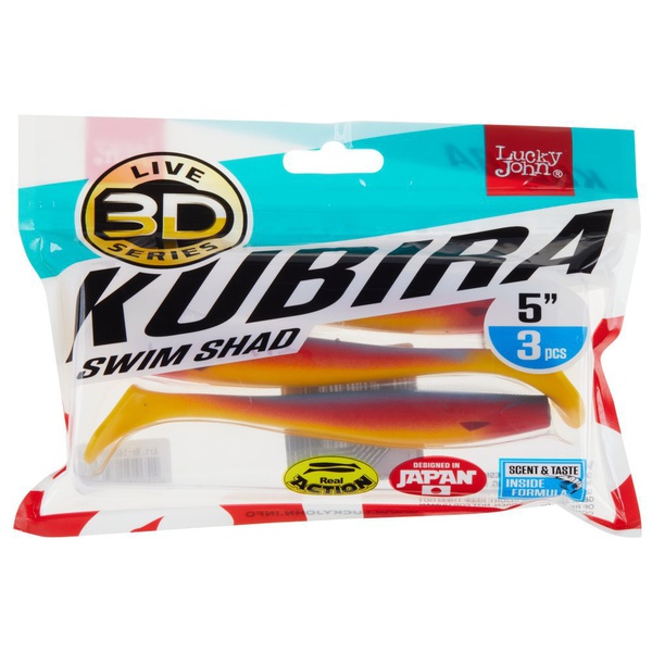 Виброхвост Lucky John 3D Series Kubira Swim Shad 5" (12,5 см) 3шт PG06