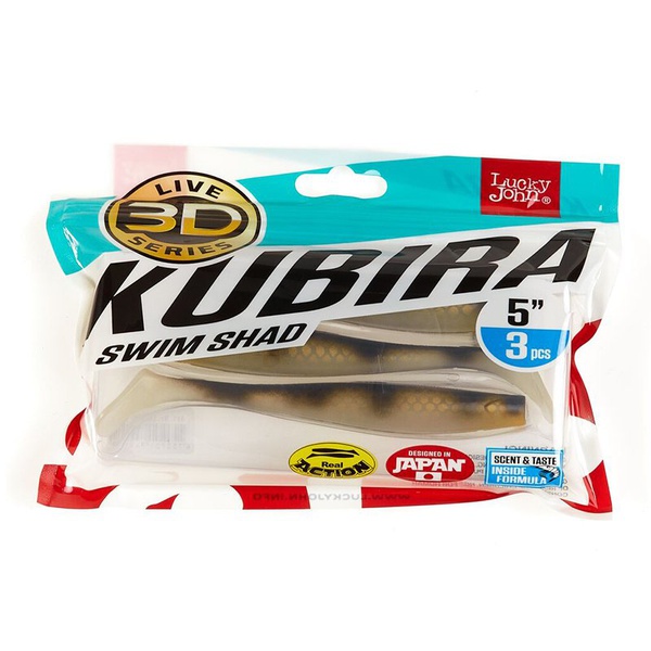 Виброхвост Lucky John 3D Series Kubira Swim Shad 5" (12,5 см) 3шт PG28