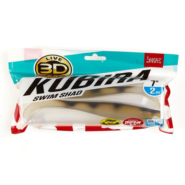 Виброхвост Lucky John 3D Series Kubira Swim Shad 7" (17,5 см) 2шт PG28