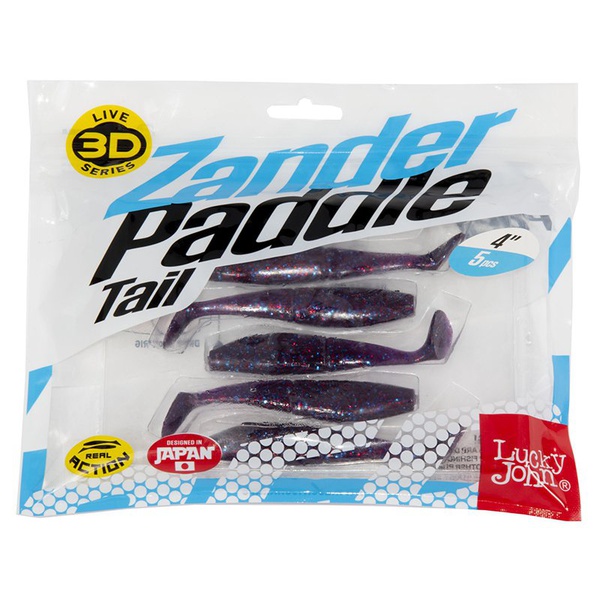 Виброхвост Lucky John 3D Series Zander Paddle Tail 4" (10см) 5шт Z10