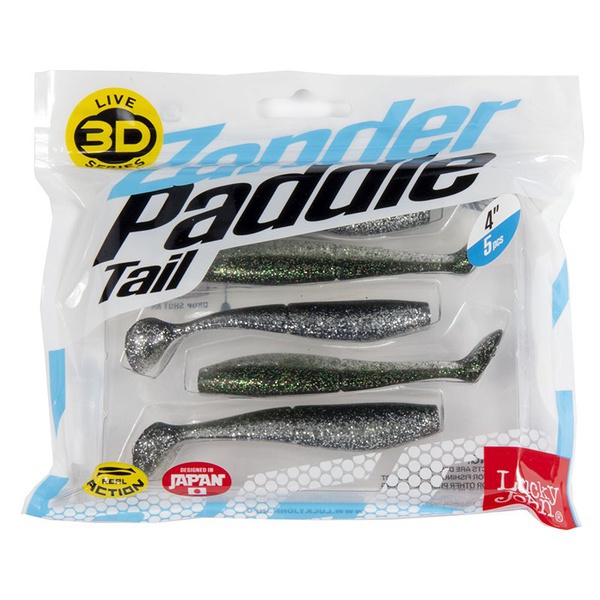 Виброхвост Lucky John 3D Series Zander Paddle Tail 4" (10см) 5шт Z11