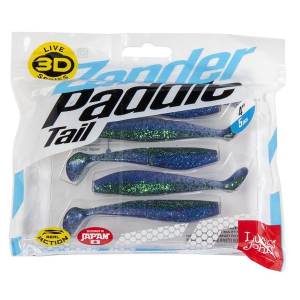 Виброхвост Lucky John 3D Series Zander Paddle Tail 4" (10см) 5шт Z13