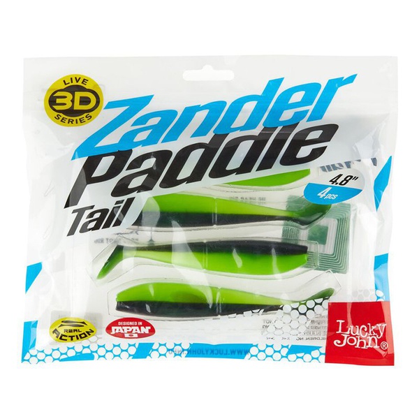 Виброхвост Lucky John 3D Series Zander Paddle Tail 4.8" (12см) 4шт Z04