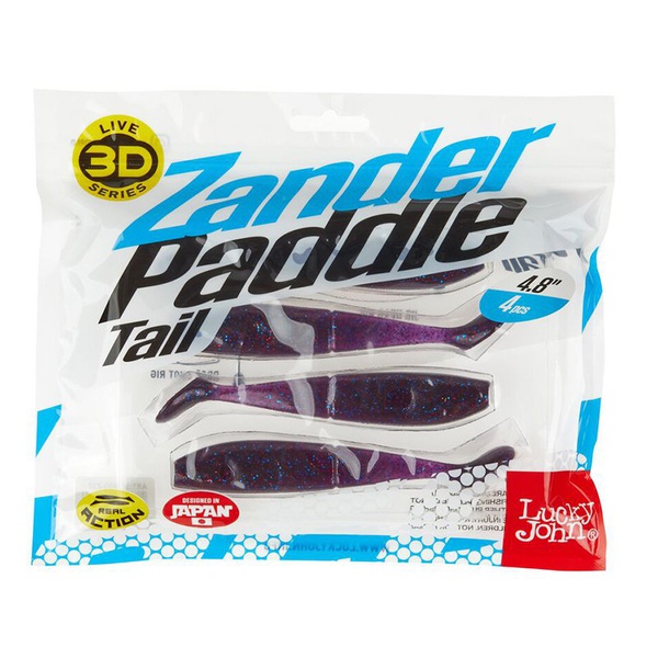 Виброхвост Lucky John 3D Series Zander Paddle Tail 4.8" (12см) 4шт Z10