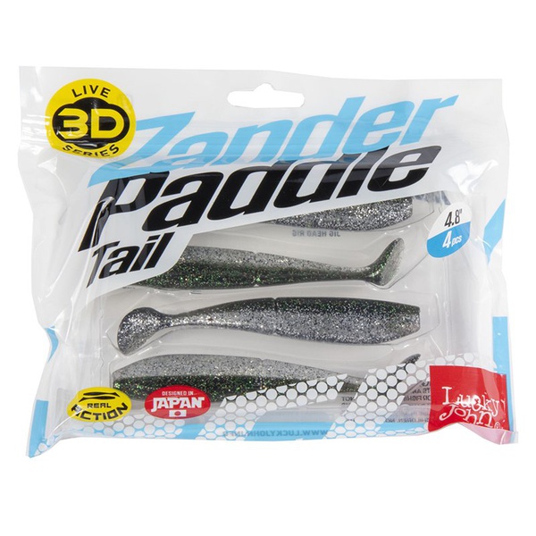 Виброхвост Lucky John 3D Series Zander Paddle Tail 4.8" (12см) 4шт Z11