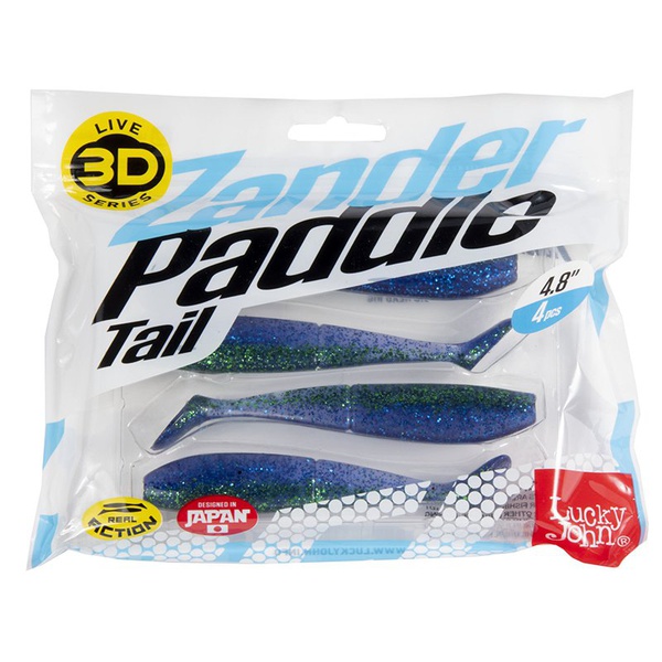Виброхвост Lucky John 3D Series Zander Paddle Tail 4.8" (12см) 4шт Z13