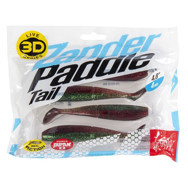Виброхвост Lucky John 3D Series Zander Paddle Tail 4.8" (12см) 4шт Z14