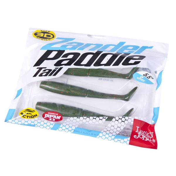 Виброхвост Lucky John 3D Series Zander Paddle Tail 5,5" (14см) 3шт Z09