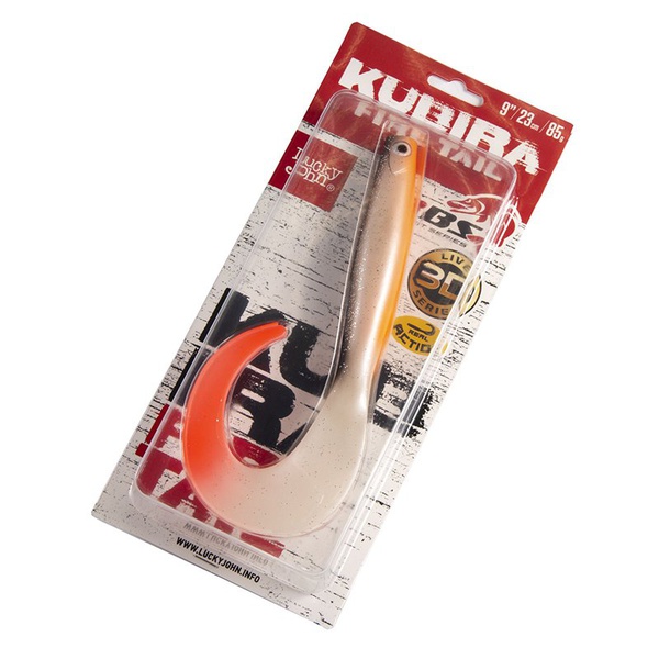 Твистеры Lucky John 3D BBS Series Kubira Fire Tail 9" (22,86 см) 1шт PG18