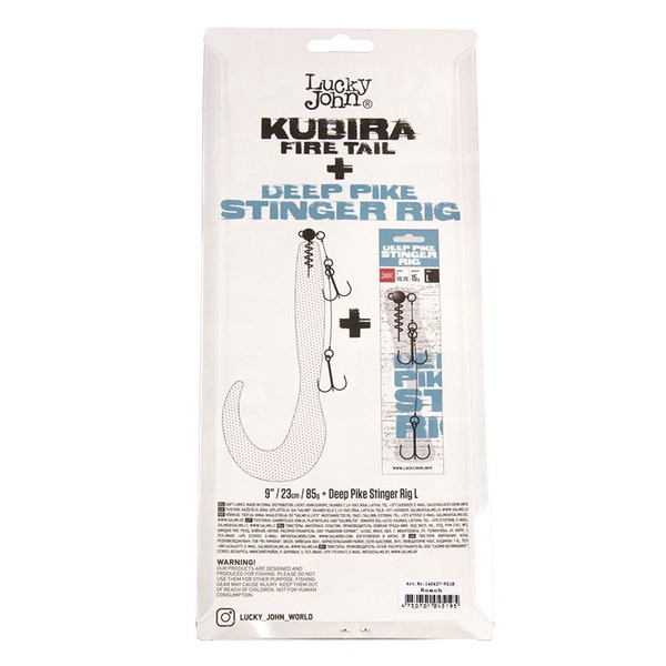 Твистеры Lucky John 3D BBS Series Kubira Fire Tail 9" (22,86 см) 1шт PG18
