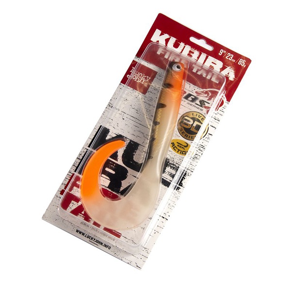 Твистеры Lucky John 3D BBS Series Kubira Fire Tail 9" (22,86 см) 1шт PG36