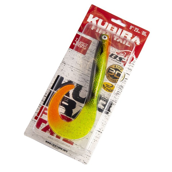 Твистеры Lucky John 3D BBS Series Kubira Fire Tail 9" (22,86 см) 1шт PG41