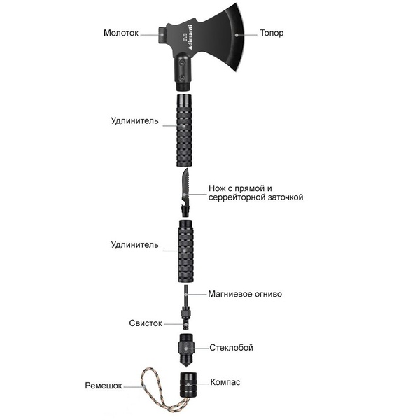 Топор многофункциональный Adimanti AXE-003