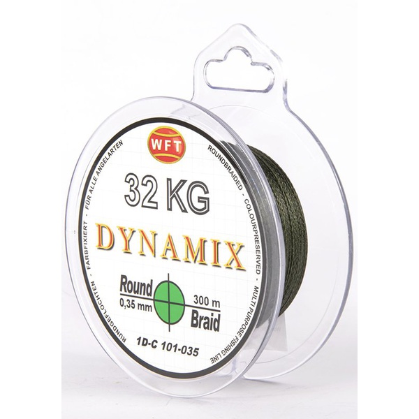 Леска плетёная WFT Kg Round Dynamix Green, 300/035