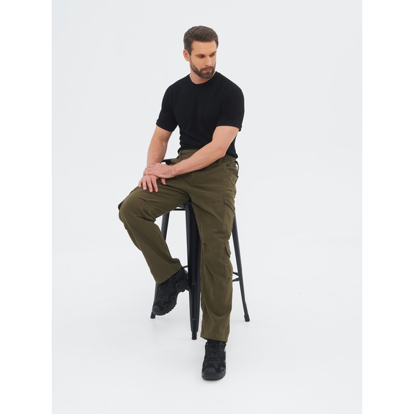 Брюки Huntsman Крафт Хаки, тк. смесовая