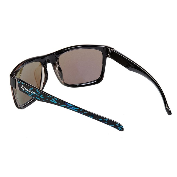 Очки поляризационные Nisus N-OP-LZ0308-B (в жест.чехле) черный/брызги/синие линзы