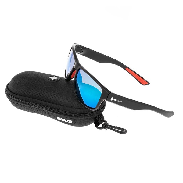 Очки поляризационные Nisus N-OP-LZ0471-B (в жест.чехле) черный/синие линзы