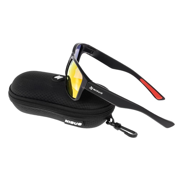 Очки поляризационные Nisus N-OP-LZ0471-O (в жест.чехле) черный/оранжевые линзы