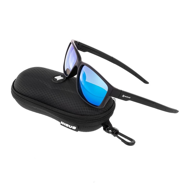 Очки поляризационные Nisus N-OP-PF2015-B (в жест.чехле) черный/синие линзы