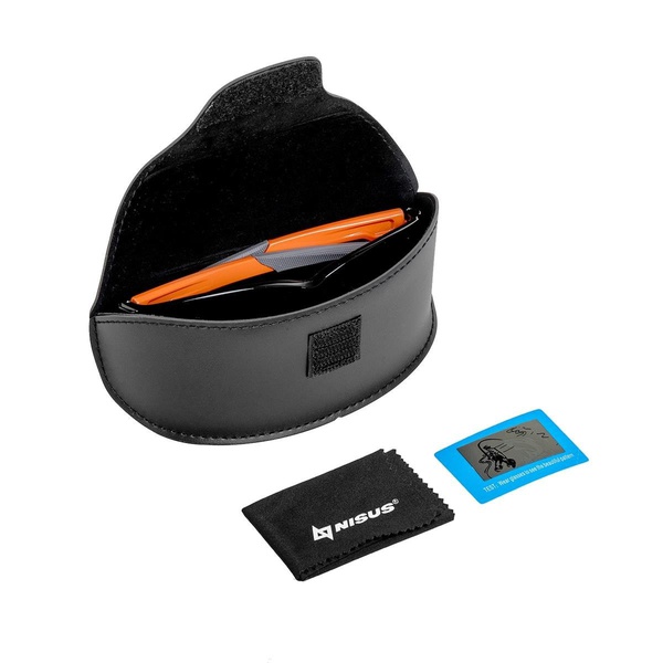 Очки поляризационные Nisus N-OP-PF2015-O (в жест.чехле) черный/оранжевый/оранжевые линзы