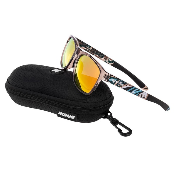 Очки поляризационные Nisus N-OP-TF2038-O (в жест.чехле) абстракция/оранжевые линзы
