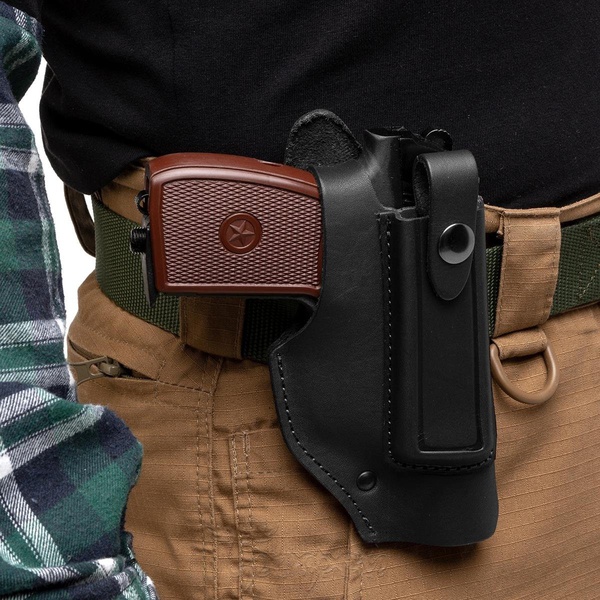 Кобура Helios поясная к ПМ с запасной обоймой (HS-ПК-4bl) черный