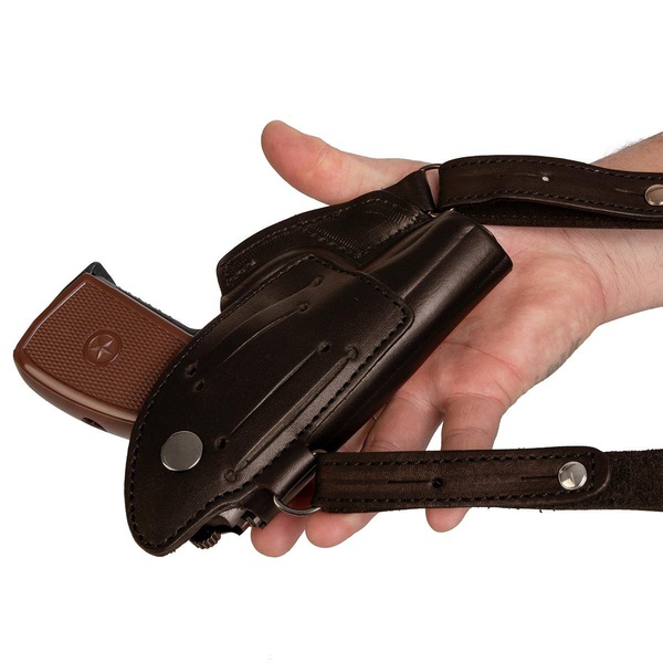 Кобура Helios опер. под ПМ гориз. на резинке (HS-ОК-2/2br) коричневый
