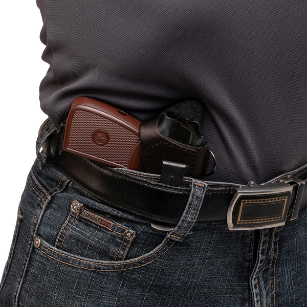 Кобура Helios опер. под ПМ гориз. на резинке (HS-ОК-2/2br) коричневый