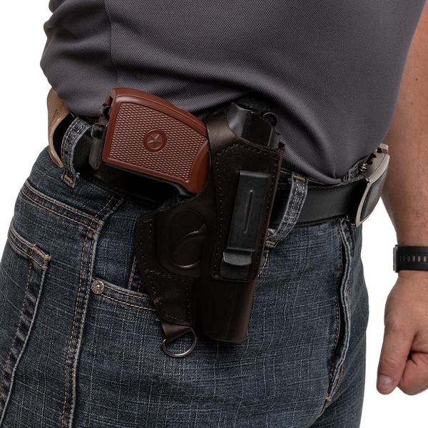 Кобура Helios опер. под ПМ гориз. на резинке (HS-ОК-2/2br) коричневый