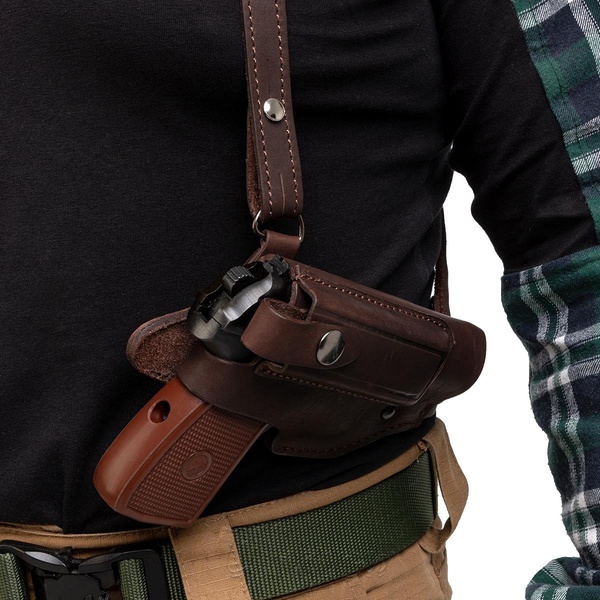 Кобура Helios опер. к ПМ с з/о на кобуре (HS-ОК-24к) коричневый